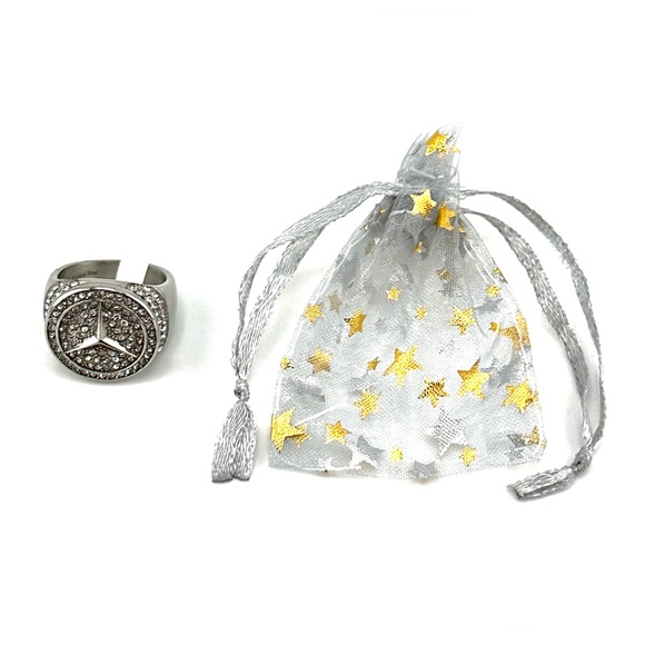 Stainless Steel Mercedes Benz Men Ring - Picture 4 of 4